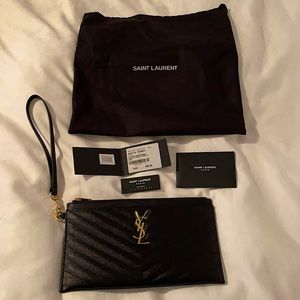 YSL Monogram Pouch